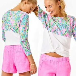 NWT LILLY PULITZER XS LILO SHORTS PELICAN PINK